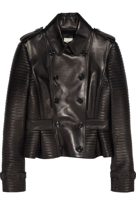 burberry london leather peplum jacket|net a porter Burberry jacket.